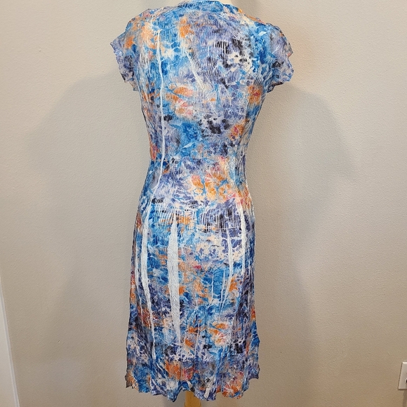 Komarov Charmeuse Floral Cap Sleeve Midi Dress - Picture 5 of 6